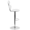 Emma and Oliver Ellipse Back Adjustable Height Barstool with Chrome Base